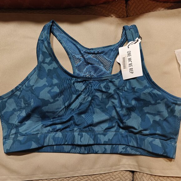 ZYIA Blue Camo Bomer Bra RC, NWT - Picture 3 of 4